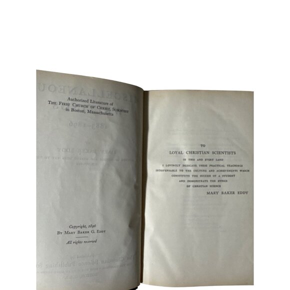 Antique Miscellaneous Writings 1883-1896 By Mary Baker Eddy Hardcover Book - Picture 4 of 16